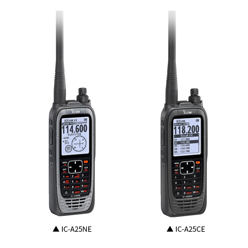 NEXT GENERATION ICOM AIR BAND RADIO WITH BUILT-IN GPS AND BLUETOOTH IC-A25CE