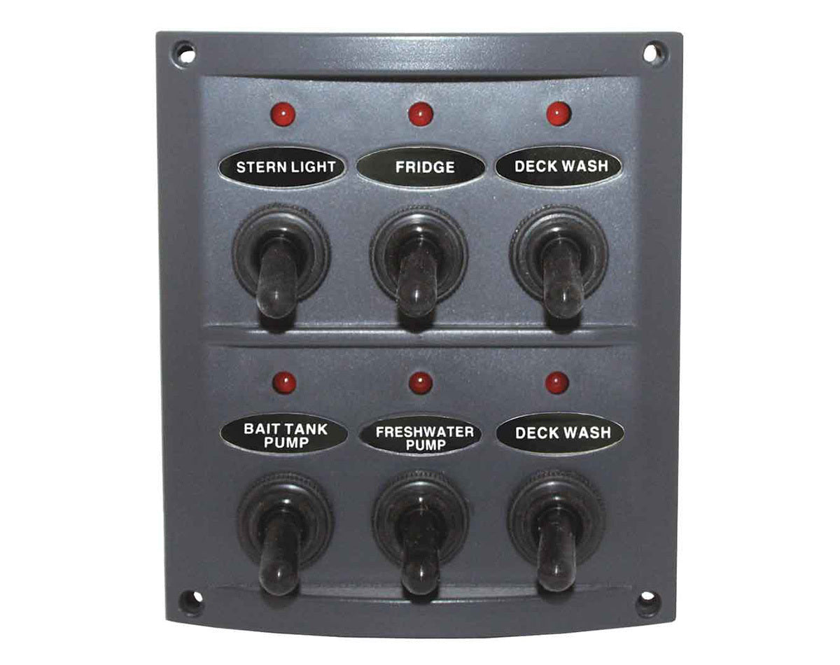 SWITCH PANEL - DELUXE 6 SWITCH LED RWB2092