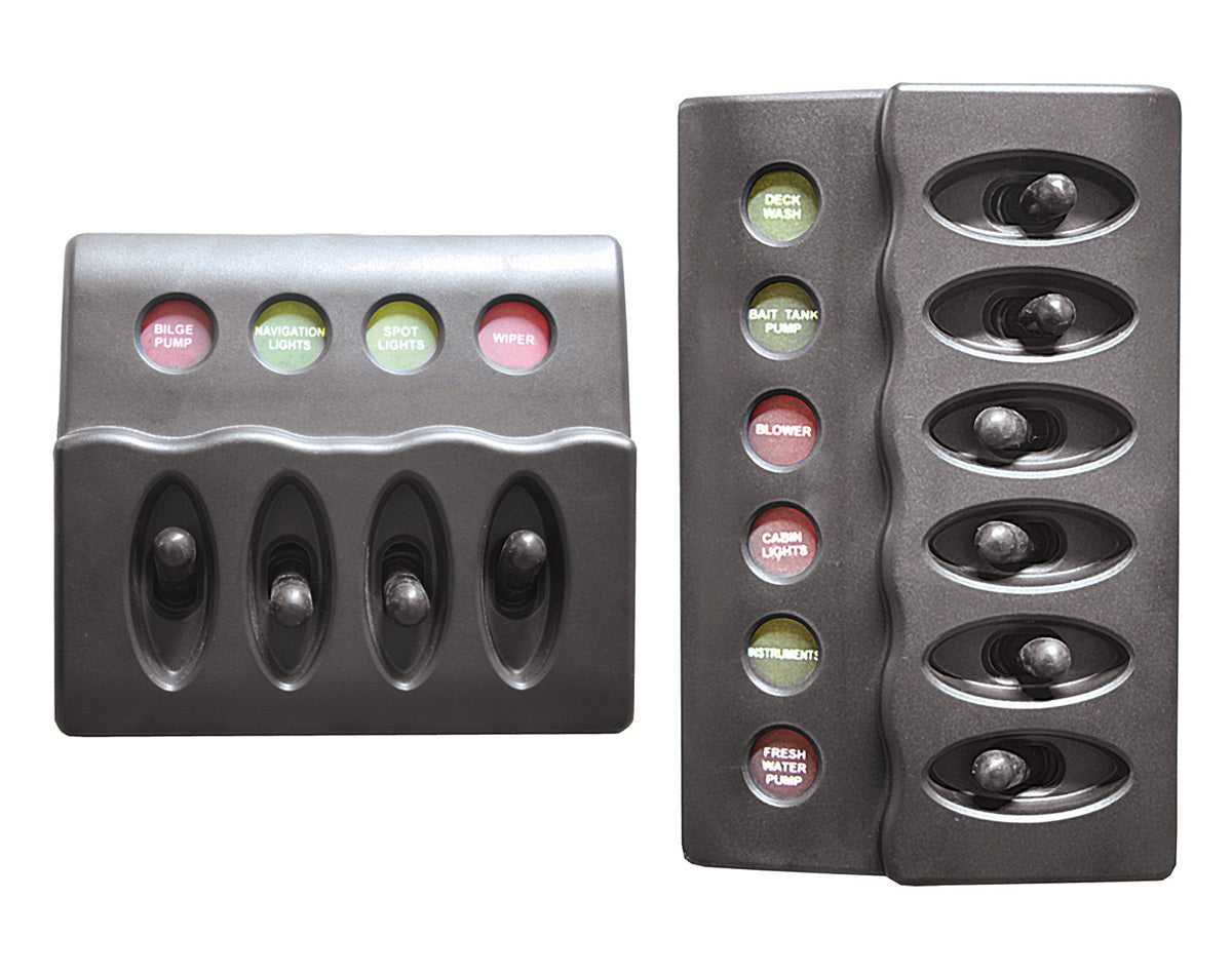 SWITCH PANEL WATERPROOF AUTO TYPE BLADE FUSES 4 GANG  RWB2112