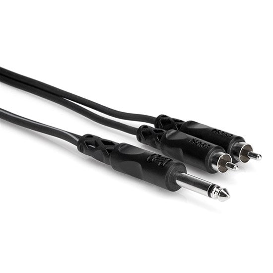 1/4 TS 6.35 MONO TO DUAL RCA Y CABLE HOS-CYR101
