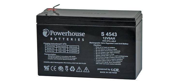12V 9AH SEALED LEAD ACID (SLA) GEL BATTERY 6.3MM/F2 S4543