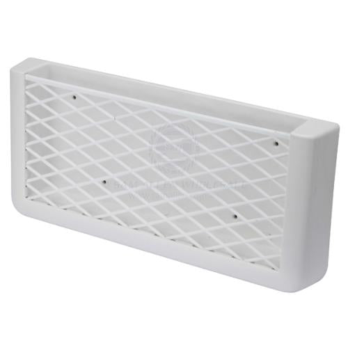 STORAGE POCKET WHITE FRAME FLEXIBLE RUBBER MESH FRONT 270 X 115 X 32MM 38900