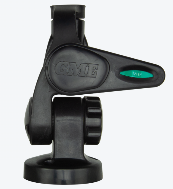 DOUBLE SWIVEL ROUND ANTENNA BASE - SUIT AW36XX WHIPS - BLACK ABL014B