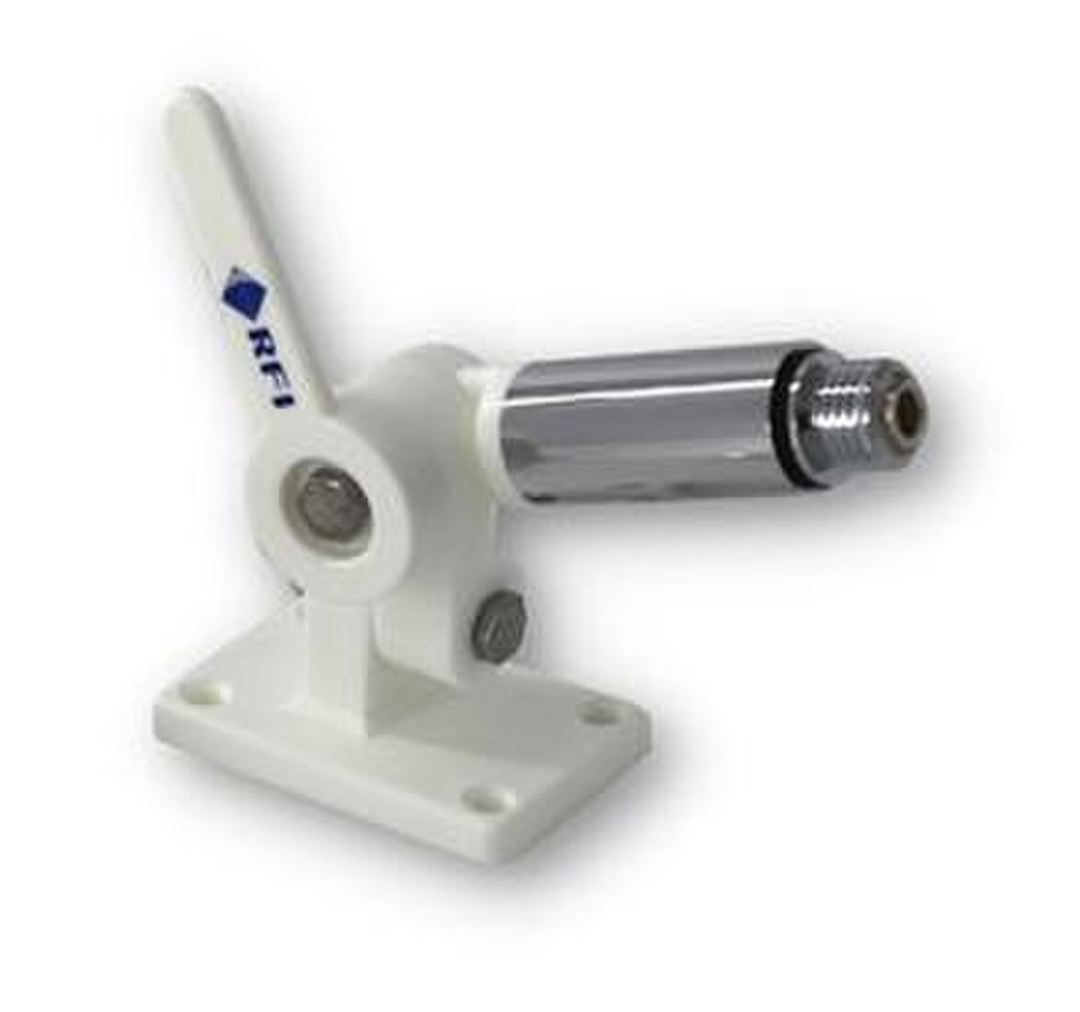 RFI MARINE KNOCK DOWN MOUNT; WHITE WITH CDQ SERIES ADAPTOR 5M FME(F) MAM-CDQ