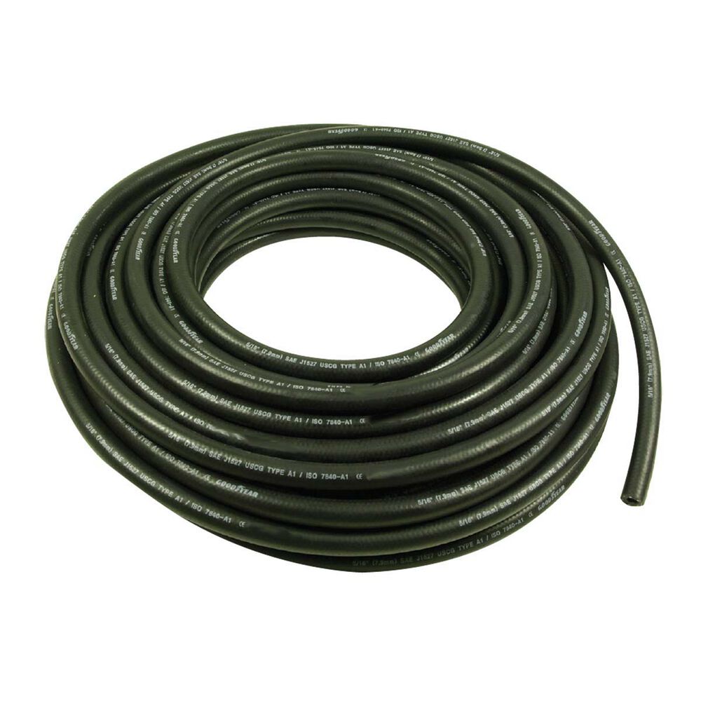 BLACK REINFORCED FUEL HOSE 10MM PER M 136322
