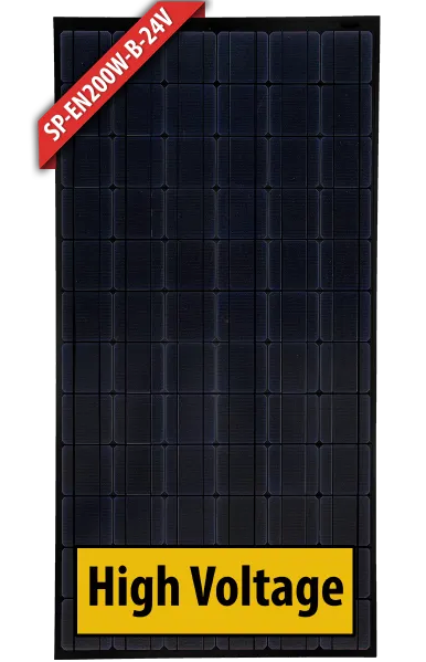 ENERDRIVE SOLAR PANEL - 200W MONO 24V BLACK FRAME SP-EN200W-B-24V