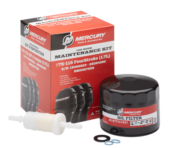EFI 4 STROKE 75-115HP 1.7L 100 HOUR KIT SERVICE KIT 75-115HP 1.7L 8M0097856 MERCURY