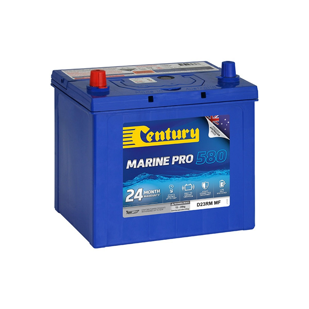 MARINE BATTERY 580CCA MAINTENANCE FREE D23RM