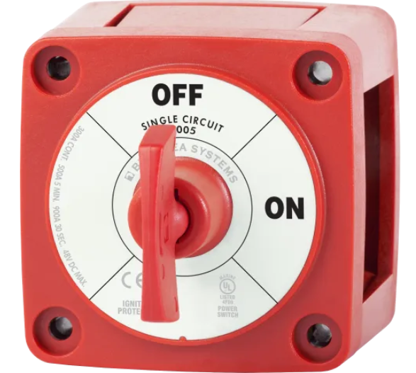 BATTERY SWITCH 300A ON/OFF W/KEY RED BS-6005B