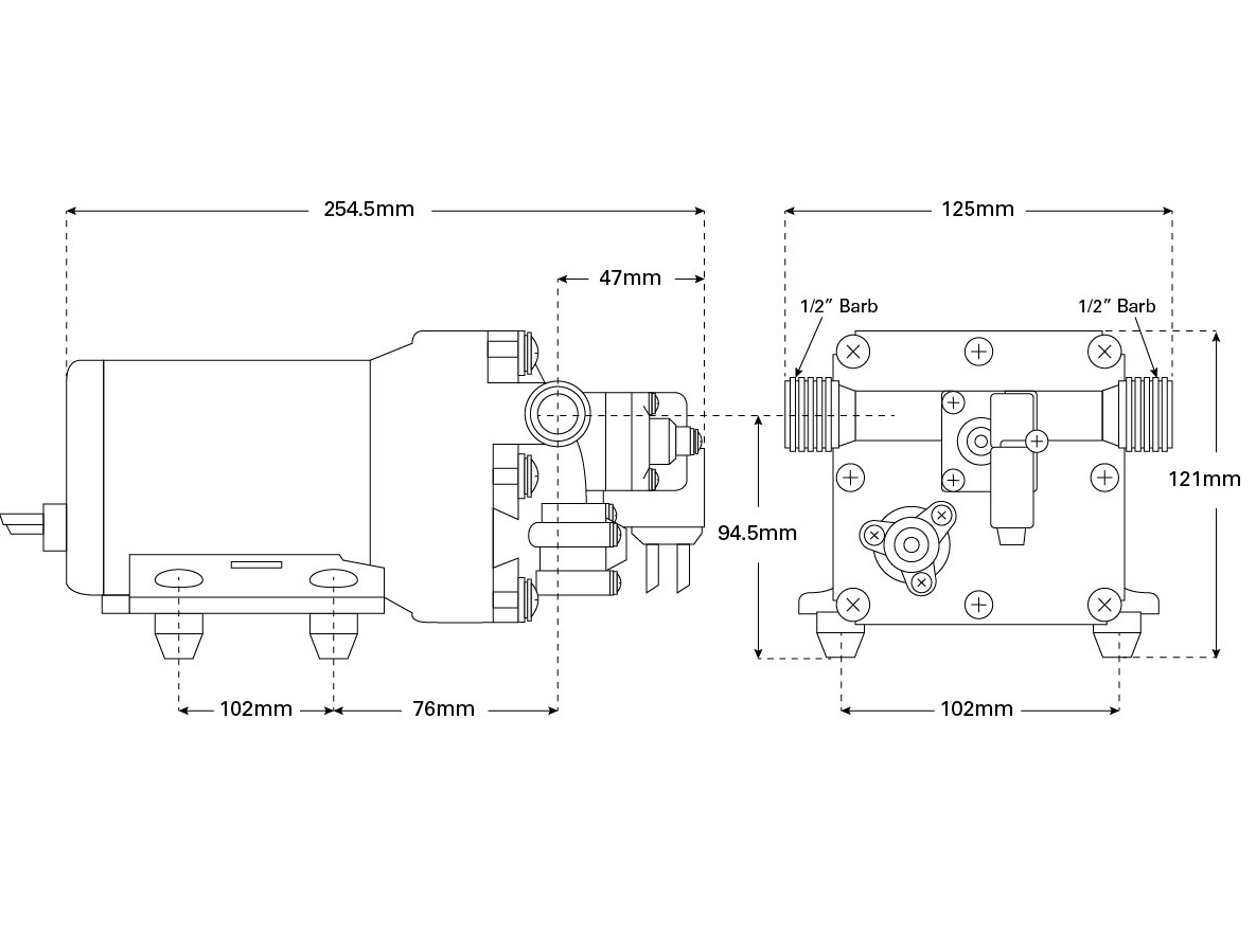 SHURFLO PRO BLASTER II DELUXE DECKWASH PUMPS 4GPM JPW3552
