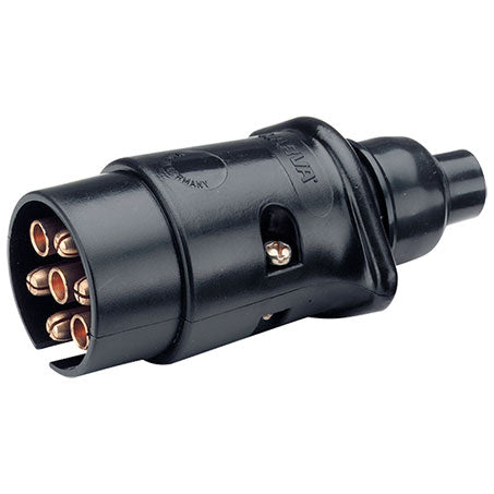 NARVA TRAILER PLUG 7 PIN ROUND LARGE - PLASTIC 82181BL