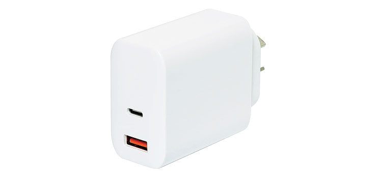 DUAL OUTPUT USB-C QC3.0 65W PD WALL CHARGER M8868A