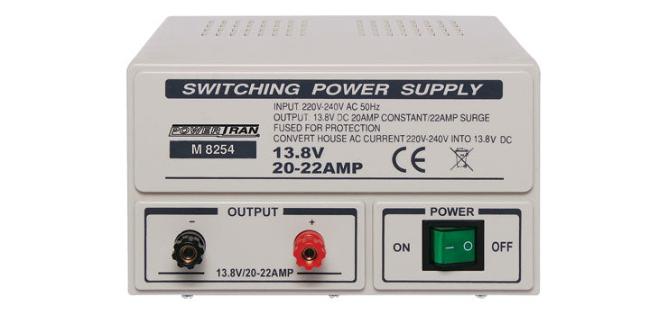 FIXED 13.8V 20A BENCHTOP REGULATED POWER SUPPLY M8254