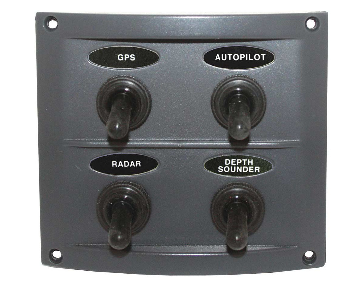 SWITCH PANEL 4 SWITCH GREY RWB2090