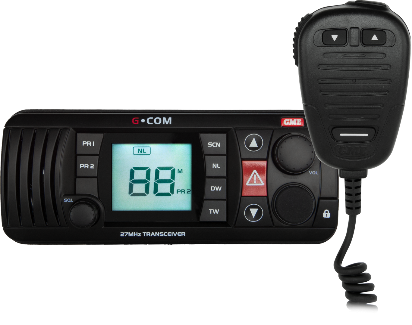 27MHZ FIXED MOUNT MARINE RADIO - BLACK GX400B