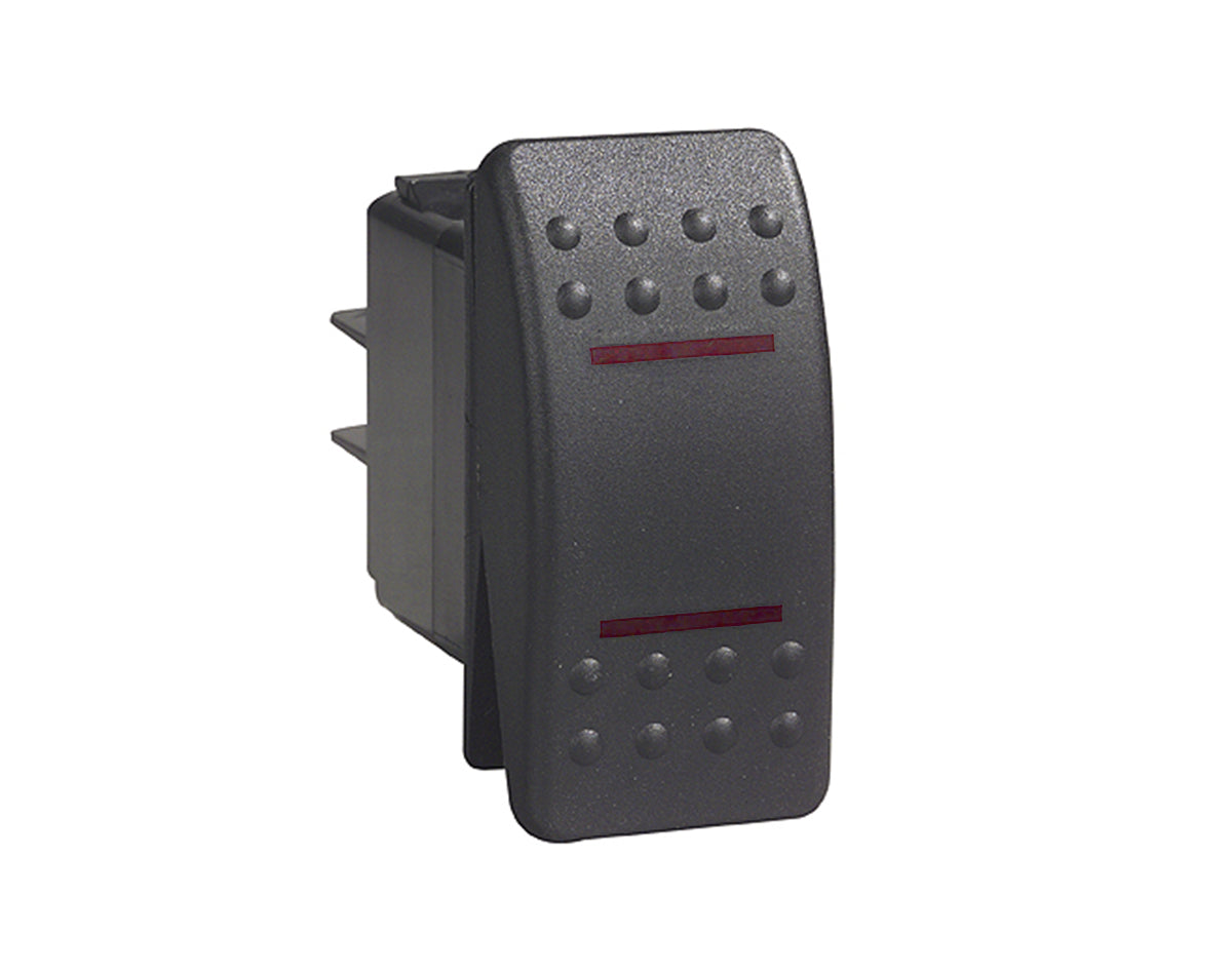 CARLING C2 ROCKER SWITCH ON/OFF/ON BLACK SINGLE POLE 12V 2XLED JPW12609