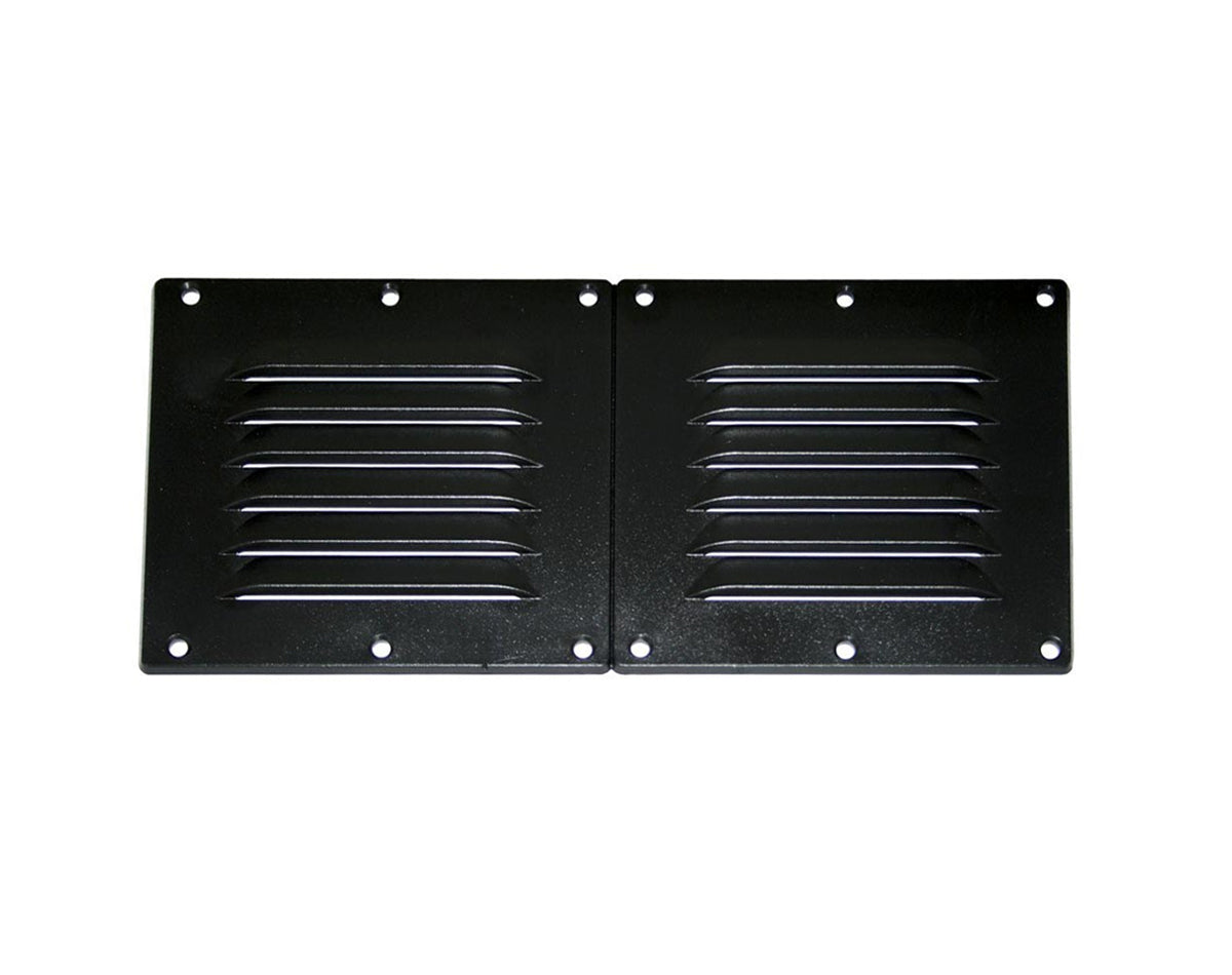 VENT LOUVER BLACK PLASTIC 256X118MM JPW1236