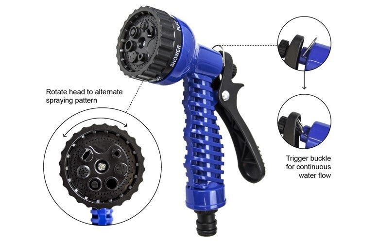 EXPANDABLE HOSE WITH SPRAY GUN 7.6M (25FT) JPW1753