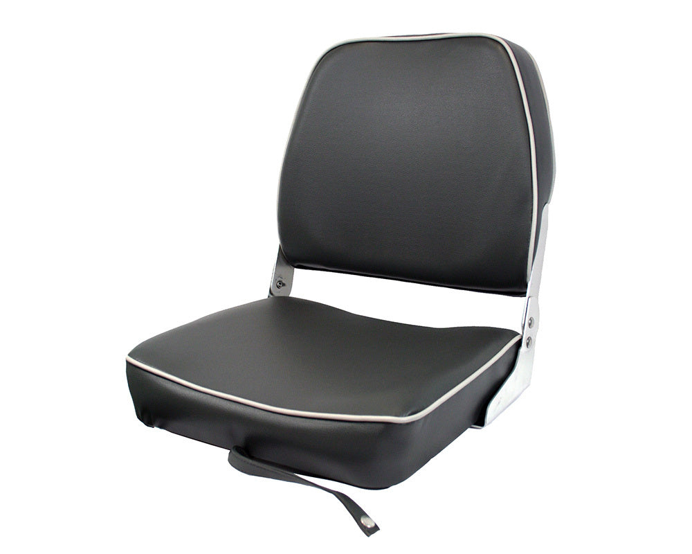 SC40 FOLDING PADDED BOAT SEAT - DARK GREY/MID GREY PIPING JPW2785