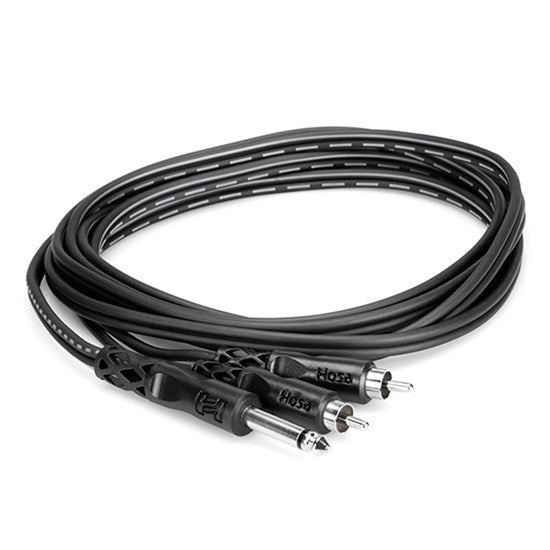 1/4 TS 6.35 MONO TO DUAL RCA Y CABLE HOS-CYR101