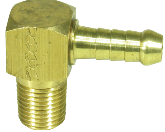 BRASS 90° HOSE TAIL 10MM X 3/8" BSP (EACH) 138108