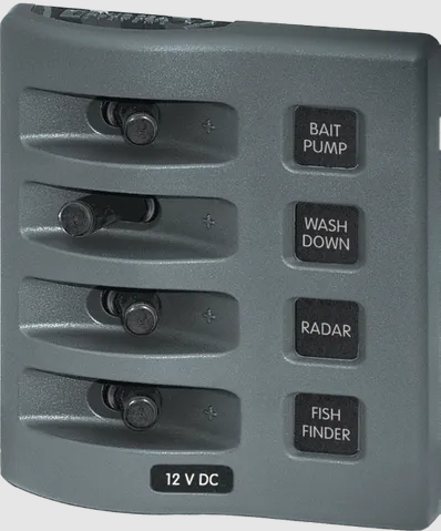 4POS GRAY SWITCH PANEL BLUE SEA BS-4305