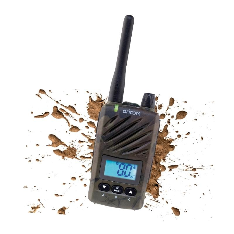 5 WATT IP67 WATERPROOF HANDHELD UHF CB RADIO - CAMO ULTRA550-1C