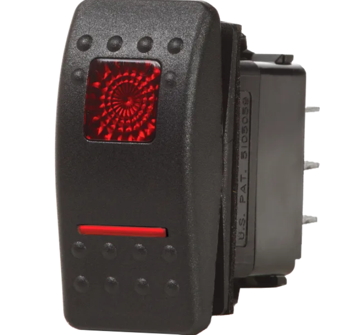 SWITCH CONTURA 2 DPDT ON-OFF-ON BLACK BS-7936B