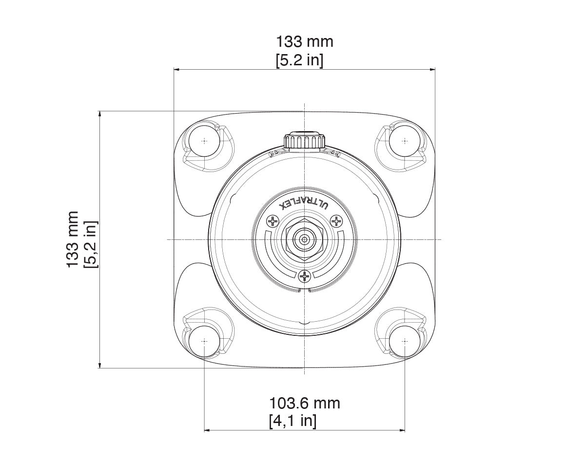 ULTRAFLEX X74 SQUARE FLANGE SUITS UP20F HELM INTERMEDIATE DASH POSITION U43048