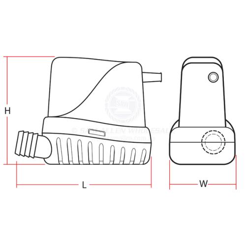 PUMP BILGE SUBMERSIBLE TMC AUTO EYE 1500GPH 12V 23199