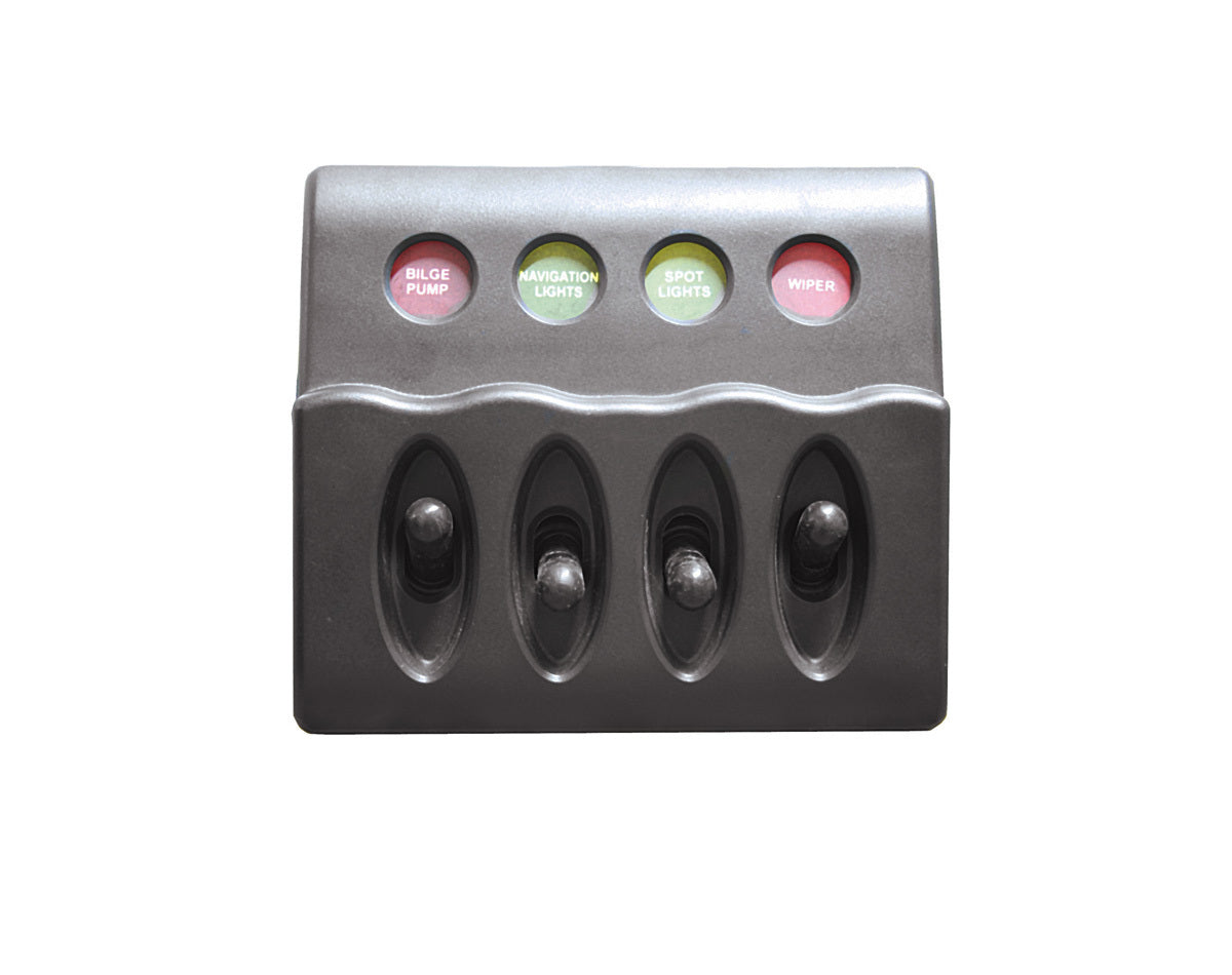 SWITCH PANEL WATERPROOF AUTO TYPE BLADE FUSES 4 GANG  RWB2112