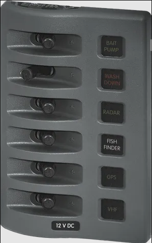 PANEL 12VDC WP FUSE PANEL - GRAY 6P BS-4306B