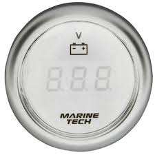 DIGITAL VOLTMETER GAUGE 60MM WHITE MGG212