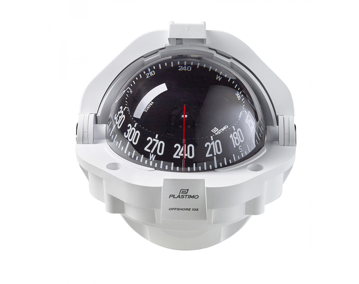 OFFSHORE 105 POWERBOAT COMPASS FLUSH MOUNT CONICAL CARD WHITE/BLACK RWB8039