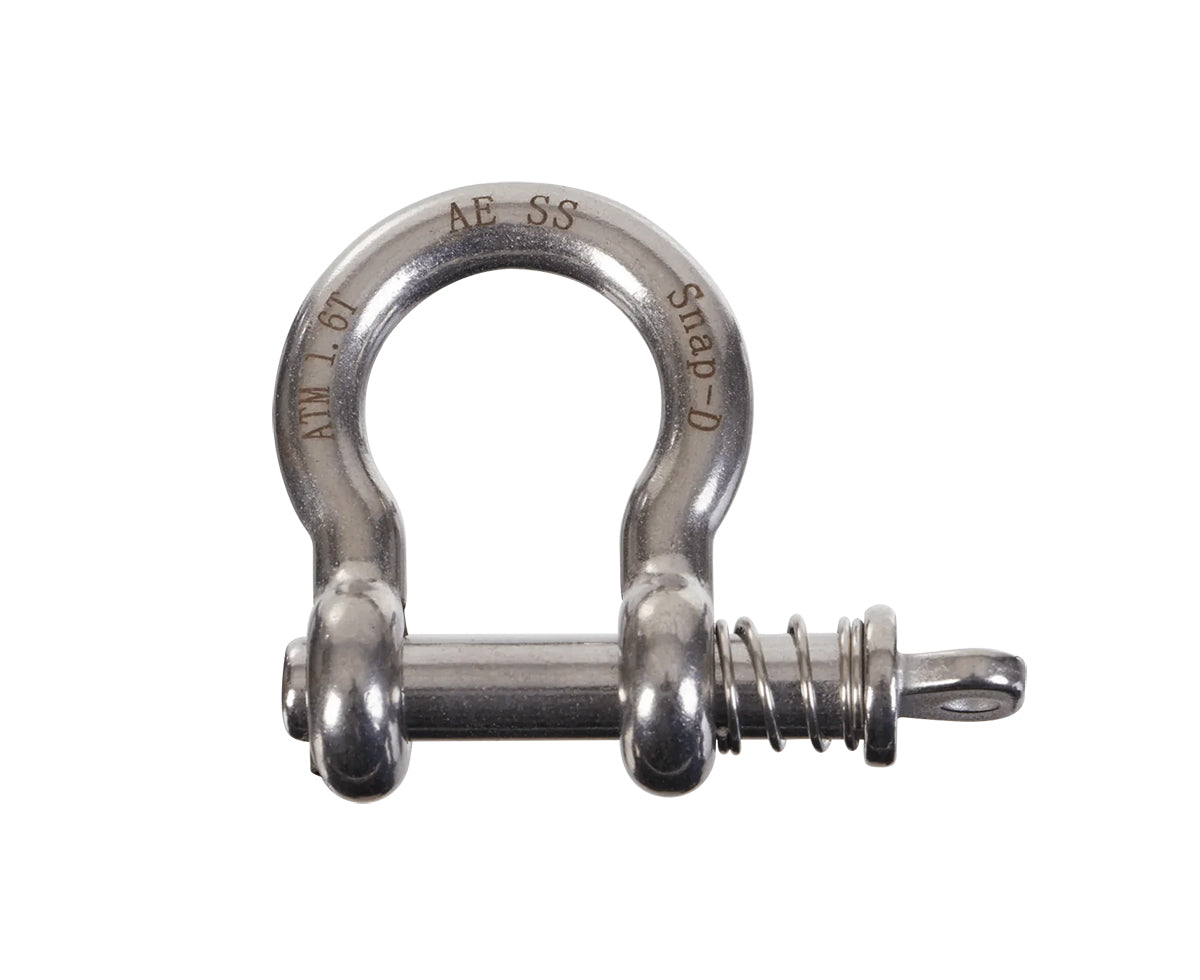 BOW SHACKLE HD WITH CAPTIVE PIN STAINLESS STEEL 13MM JPW4823