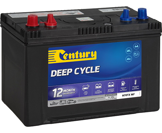 BATTERY CENTURY DEEP CYCLE MAINTENANCE FREE 145106 N70TX