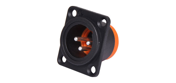 3 PIN IP54 MALE CHASSIS MOUNT XLR CONNECTOR P0819