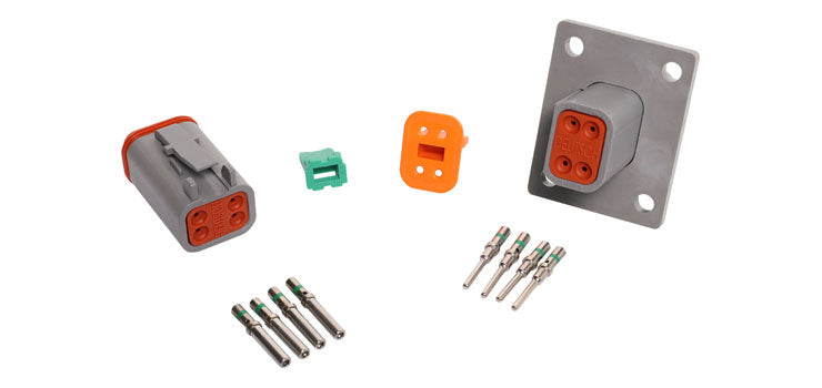 DT4-1-L012 4-PIN 13A IP68 WEATHERPROOF FLANGE MOUNT CONNECTOR PM7884