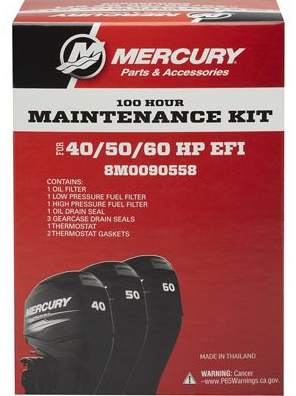 EFI 4 STROKE 40/50/60 HP EFI SERVICE KIT EFI 4S 100 HOUR 8M0232733 8M0090558 MERCURY
