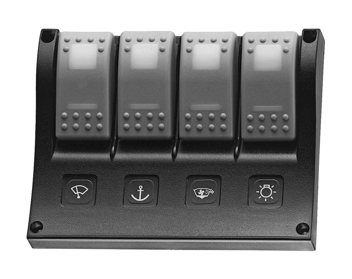 SWITCH PANEL WITH 4 GANG LED ROCKER JPW12971