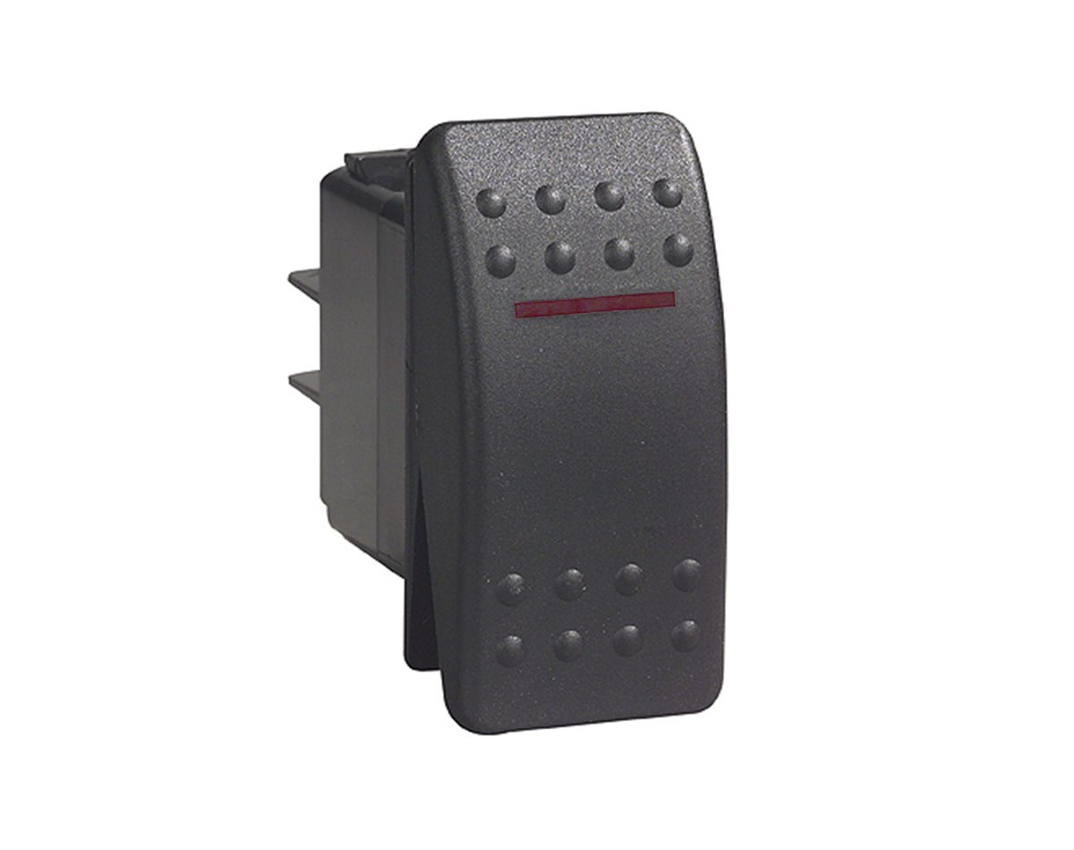 CARLING C2 ROCKER SWITCH ON/OFF/(ON) BLACK SINGLE POLE 12V 1XLED JPW12611