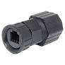 8P8C RJ45 SCREW-ON LINE PLUG HOUSING IP67 WATERPROOF PA9708A