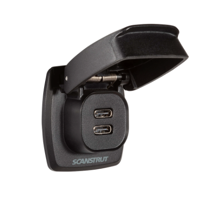 SCANSTRUT CHARGER FLIP PRO MAX DUAL USB C SOCKET 110710-BLA