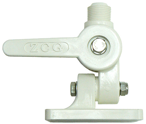 DECK 2-WAY FOLD DOWN MOUNT, WHITE PLASTIC MM1