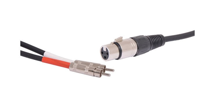 XLR FEMALE TO DUAL RCA P0765
