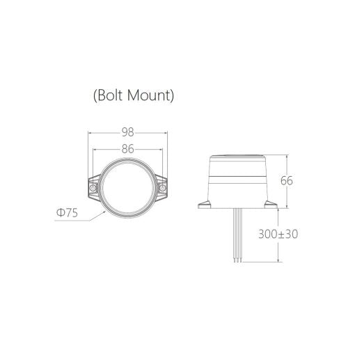 IGNITE LED ROTATING / STROBE BEACON BLUE IRB001B