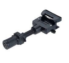 TRAILER ADAPTOR 7 PIN ROUND SMALL (CAR) TO 7 PIN FLAT (TRAILER) 82215BL