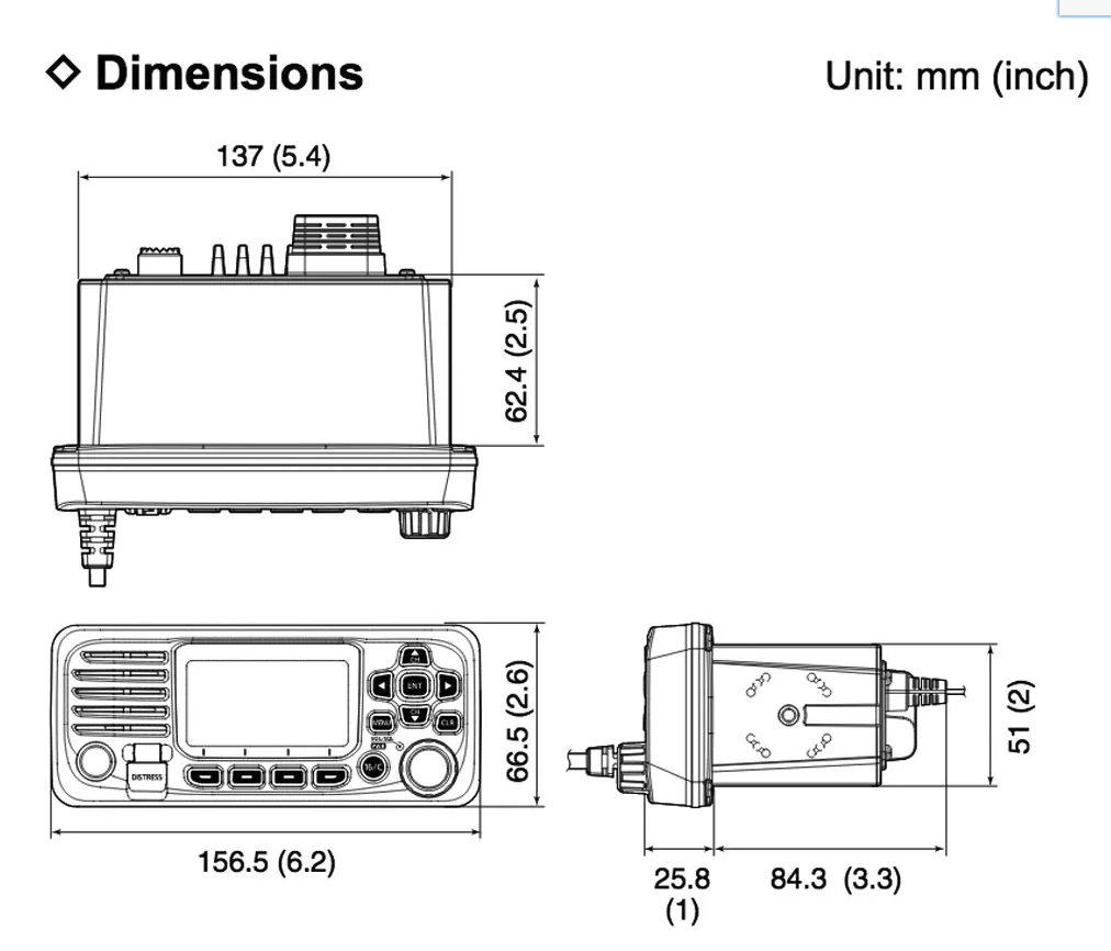 ICOM ULTRA COMPACT VHF WHITE IC-M330GE-W