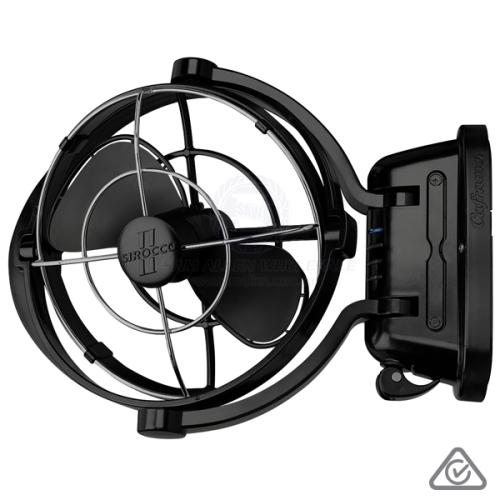 FAN SIROCCO 2 12/24V 3 SPEED BLACK 77010CA-BBX