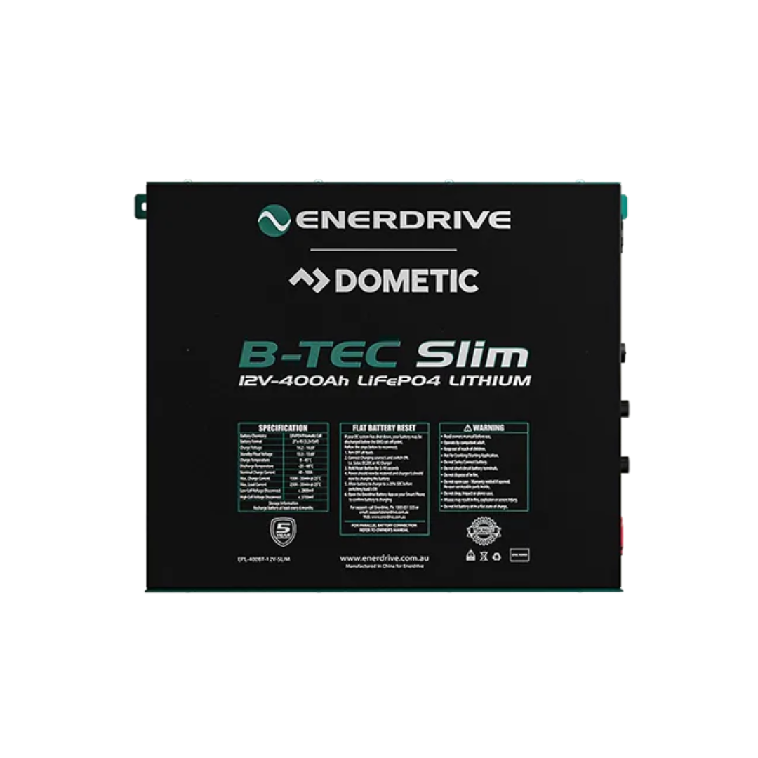 B-TEC 400AMP / 12V LIFEPO4 BT SLIM METAL CASE BATTERY EPL-400BTM-12V